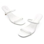 Shoe Land Women's Low Heels | Kitten Heel Sandals for Women | Open Toe Slip-On Slides | Two-Strap Heeled Mules | Dressy Short Heels for Party, Wedding & Vacation