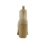 Soda Glove - Ankle Boot w/Lug Sole Elastic Gore and Chunky Heel