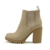 Soda Glove - Ankle Boot w/Lug Sole Elastic Gore and Chunky Heel
