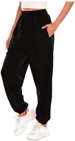 Sports Sweatpants Cinch Bottom Solid Trendy Casual with Pockets Essentials Ladies Sweatpants Sweat Pants for Womens