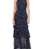 Tommy Hilfiger Women's Sleeveless Halter Neck Tiered Maxi Dress