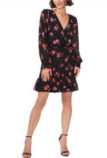 Vince Camuto Smocked Waist A Line Dress Multi Size S 3828