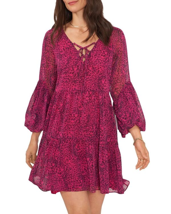 Vince Camuto Women's Lace Up Mini Loose Shift Dress S B4HP