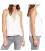 WAYF White Posie Strappy Top Lace Camisole blouse Sz S NWT