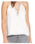 WAYF White Posie Strappy Top Lace Camisole blouse Sz S NWT