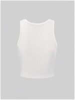 Women's Sleeveless Ribbed Knit Tank Top Graphic Print Crew Neck Tee Shirt Casual Slim Fit Crop Tops