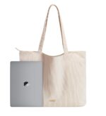 VANDEL Corduroy Tote Bag for Women and Men with Zipper and Inner Pockets. Cute School Tote Bag with Zipper, Aesthetic