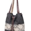 Women Printing Canvas Shoulder Bag Casual Handbags Purse Retro Tote