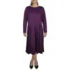 24seven Comfort Apparel Womens Pleated Office Work Midi Dress BHFO 0503