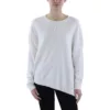 DKNY Womens Ivory Mixed-Stitch Asymmetric Cozy Pullover Top L BHFO 1550
