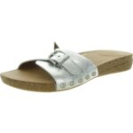 Fitflop Womens Silver Buckle Slide Sandals 7 Medium (B,M) BHFO 6132