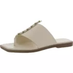 Franco Sarto Womens MEGS Ivory Slide Sandals Shoes 8 Medium (B,M) BHFO 1732