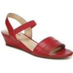 LifeStride Womens Yuma Red Wedge Sandals Shoes 11 Medium (B,M) BHFO 0463