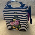 Betsey Johnson Womens Buckets Of Fun B/W Shoulder Handbag Purse Medium BHFO 7026