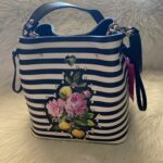 Betsey Johnson Womens Buckets Of Fun B/W Shoulder Handbag Purse Medium BHFO 7026