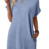 EVALESS Womens Summer Dresses Fashion 2025 Short Sleeve Spring Mini Dress Casual Beach Vacation Clothes Dresses