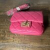 New Bebe Wyatt Hot Pink Gold Embellished Shoulder Handbag Purse BHFO 7834