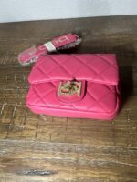 New Bebe Wyatt Hot Pink Gold Embellished Shoulder Handbag Purse BHFO 7834