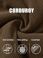 MAGCOMSEN Women's Corduroy Jacket Sherpa Fleece Lined Warm Winter Coat Button Down Casual Jacket with Pockets