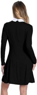 Women Casual Dress Peter Pan Collar Long Sleeve Classic Gothic Dresses