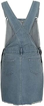 Womens Denim Jean Overall Dress Summer Adjustable Strap Distressed Bib Overalls Mini Dresses with Pocket