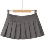 Women Mini Skirts Summer Clothes Fashion Tennis Skirt for Women Black High Waisted Pleated Skirt with Shorts