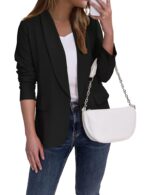 Ahlaray Women's Blazer Business Casual Lapel Collar Long Sleeve Open Front Work Office Suit Jacket Blazer, S-XL