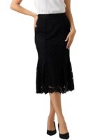 Allegra K Lace Pencil Skirt for Women's Office Work Bodycon Fishtail Midi Skirts