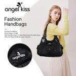 Angelkiss Purses and Handbags for Women Washed Vegan Leather Crossbody Hobo Satchel Shoulder Tote Purse