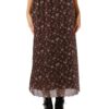 Avanova Women Mesh High Waisted Midi Skirt Floral Long Skirts