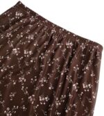 Avanova Women Mesh High Waisted Midi Skirt Floral Long Skirts