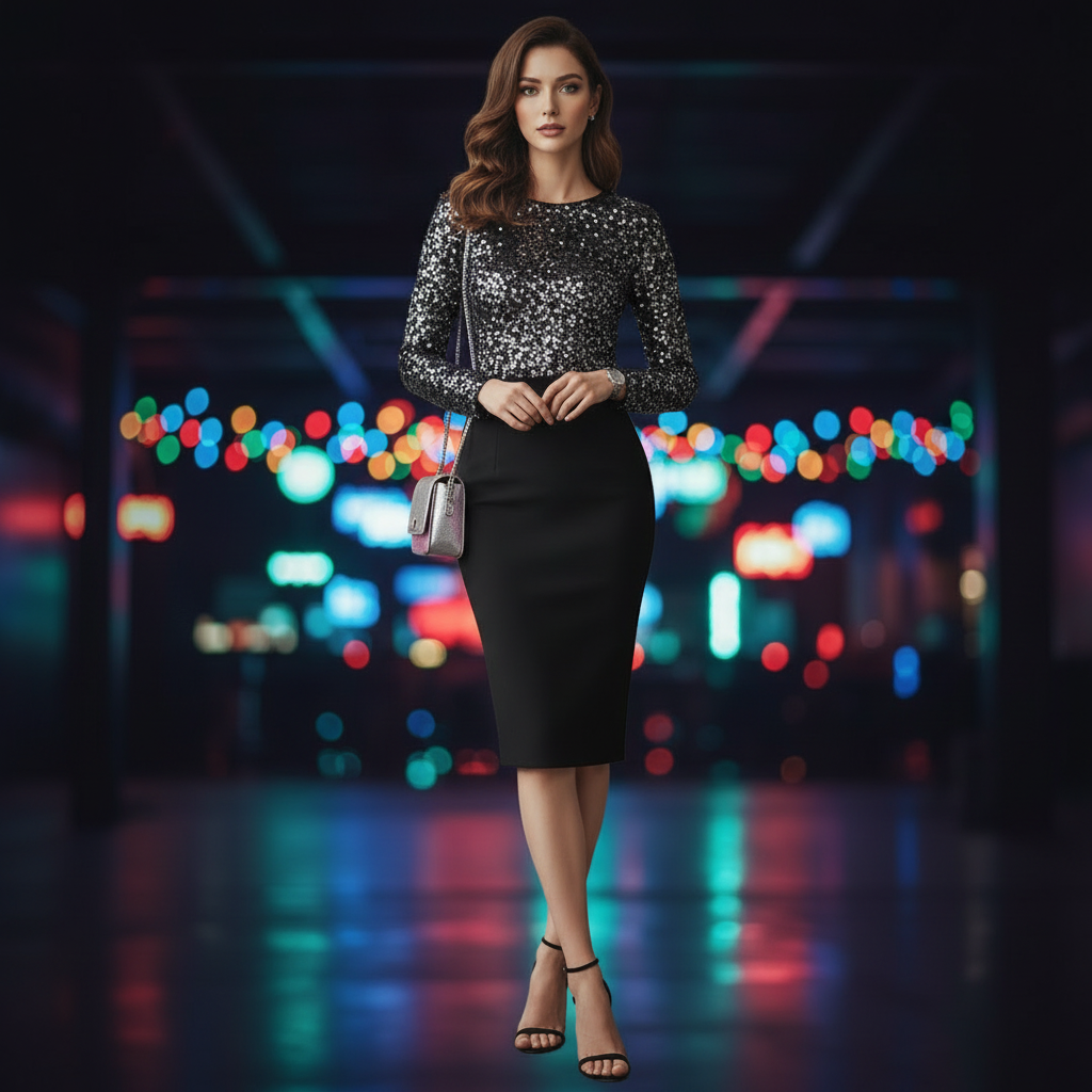 Party pencil skirt styling