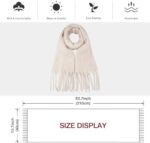 MissShorthair Thick Scarf for Women Big Chunky Colorful Blanket Fluffy Soft Scarves Winter Colorful Shawl Warps