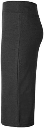Urban CoCo Women's Elastic Waist Stretch Bodycon Midi Pencil Skirt