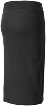 Urban CoCo Women's Elastic Waist Stretch Bodycon Midi Pencil Skirt