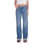 Women's Mid Rise Regular Straight Jeans Classic Pants