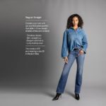 Women's Mid Rise Regular Straight Jeans Classic Pants
