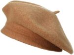 ZLYC Wool French Beret Hat Solid Color Beret Cap for Women Girls