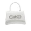 QWINEE Womens Bow Evening Bag Sparkly Clutch Purse Wedding Party Purses Glitter Rhinestone Cocktail Prom Handbags