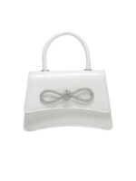 QWINEE Womens Bow Evening Bag Sparkly Clutch Purse Wedding Party Purses Glitter Rhinestone Cocktail Prom Handbags