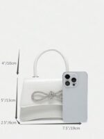 QWINEE Womens Bow Evening Bag Sparkly Clutch Purse Wedding Party Purses Glitter Rhinestone Cocktail Prom Handbags