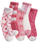 SDBING Fuzzy Socks for Women Soft Fluffy Home Sleeping Socks Cozy Warm Slipper Socks 6 or 5 Pairs