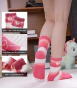 SDBING Fuzzy Socks for Women Soft Fluffy Home Sleeping Socks Cozy Warm Slipper Socks 6 or 5 Pairs