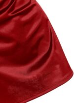 ZAFUL Women's Satin Sleeveless Spaghetti Strap Mini Dress Sexy Slip Cowl Neck Silky Cocktail Party Dresses